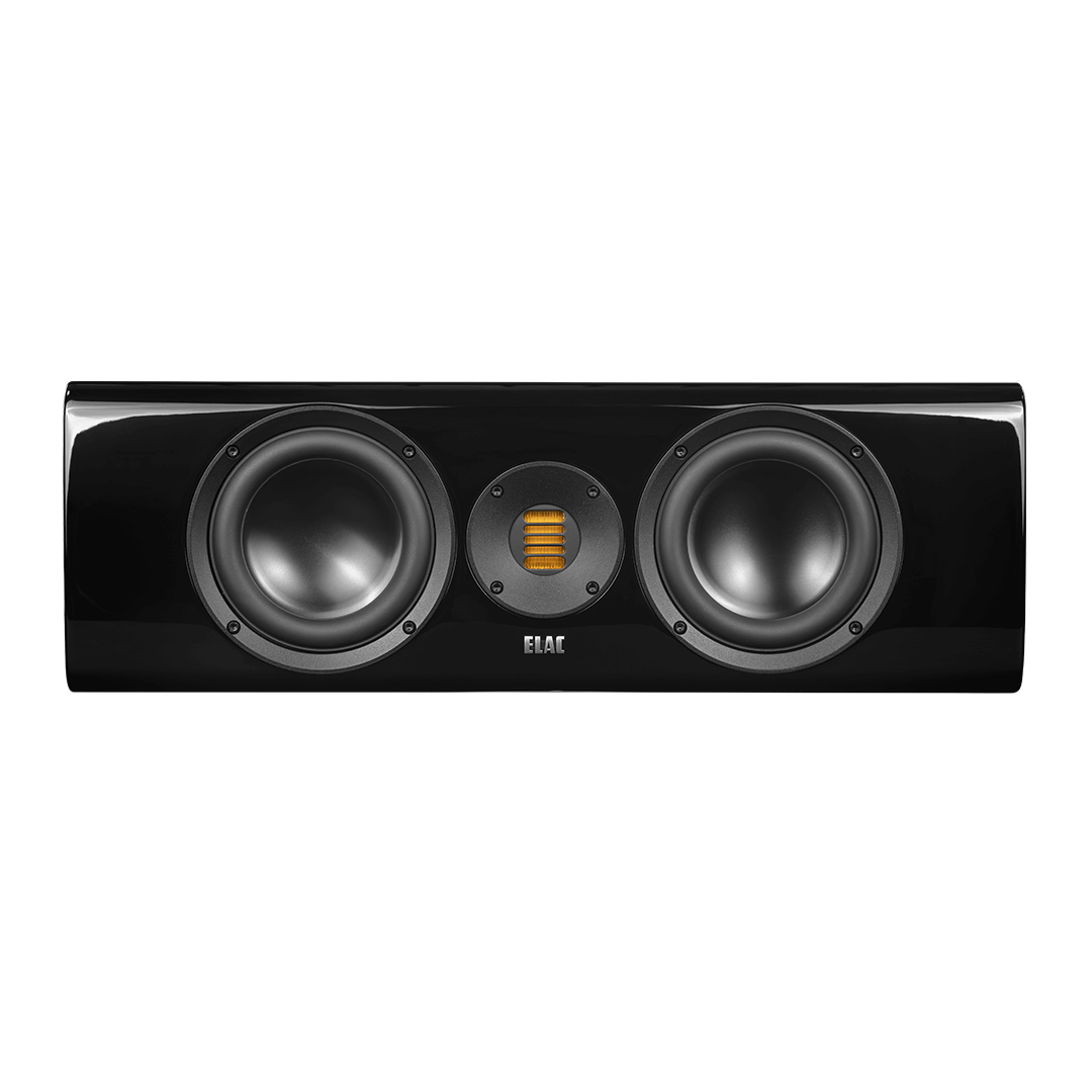Der Elac Solano CC 281.2 Centerlautsprecher in Schwarz Hochglanz ist mit zwei Tieftönern und einem kompakten, rechteckigen Hochtöner ausgestattet und bietet eine stilvolle Leistung, die ideal für jedes Heimkino ist.