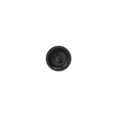 Der Bowers & Wilkins CCM663RD Deckeneinbaulautsprecher in Weiß ist mittig auf schwarzem Hintergrund platziert - ideal für flexible Installationen.