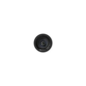 Der Bowers & Wilkins CCM663RD Deckeneinbaulautsprecher in Weiß ist mittig auf schwarzem Hintergrund platziert - ideal für flexible Installationen.