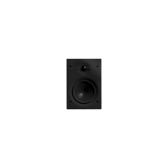 Der Bowers & Wilkins CWM362 Wandeinbaulautsprecher Stück in Weiß, rechteckig designt mit sichtbarem Woofer und Tweeter, steht vor weißem Hintergrund und demonstriert beeindruckende Klangqualität.