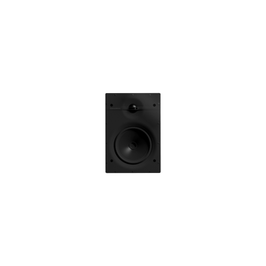 Der Bowers & Wilkins CWM362 Wandeinbaulautsprecher Stück in Weiß, rechteckig designt mit sichtbarem Woofer und Tweeter, steht vor weißem Hintergrund und demonstriert beeindruckende Klangqualität.