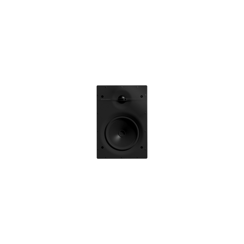 Der Bowers & Wilkins CWM362 Wandeinbaulautsprecher Stück in Weiß, rechteckig designt mit sichtbarem Woofer und Tweeter, steht vor weißem Hintergrund und demonstriert beeindruckende Klangqualität.