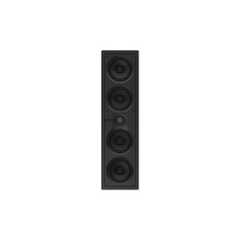 Der Bowers & Wilkins CWM7.4 S2 Wandeinbaulautsprecher in Weiß ist ein hoher, rechteckiger Lautsprecher mit fünf vertikal angeordneten Treibern und liefert beeindruckende Audioleistung für jedes Premium-Heimkino.