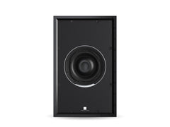 Der Dali PHANTOM IW SUB S-100 Subwoofer Stück ist ein weißer, rechteckiger Unterputz-Subwoofer mit zentralem, rundem Tieftöner und minimalistischem Design vor weißem Hintergrund, der eine überragende Klangqualität für jedes moderne Interieur liefert.