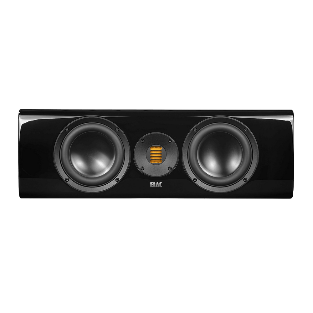 Der Elac Solano CC 281.2 Centerlautsprecher in Schwarz Hochglanz ist mit zwei Tieftönern und einem kompakten, rechteckigen Hochtöner ausgestattet und bietet eine stilvolle Leistung, die ideal für jedes Heimkino ist.