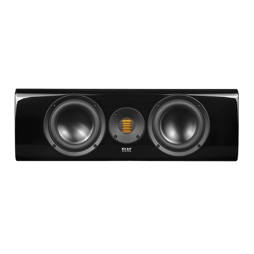 Der Elac Solano CC 281.2 Centerlautsprecher in Schwarz Hochglanz ist mit zwei Tieftönern und einem kompakten, rechteckigen Hochtöner ausgestattet und bietet eine stilvolle Leistung, die ideal für jedes Heimkino ist.