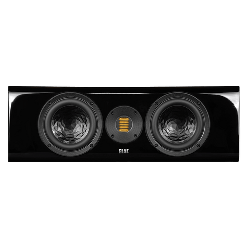 Der Elac Vela CC 401.2 Centerlautsprecher in Schwarz Hochglanz verfügt über zwei große Seitentreiber und einen zentralen JET 6-Hochtöner. Er kombiniert schlankes Design mit kraftvollem, raumfüllendem Klang - ideal für jedes Heimkino-Setup.